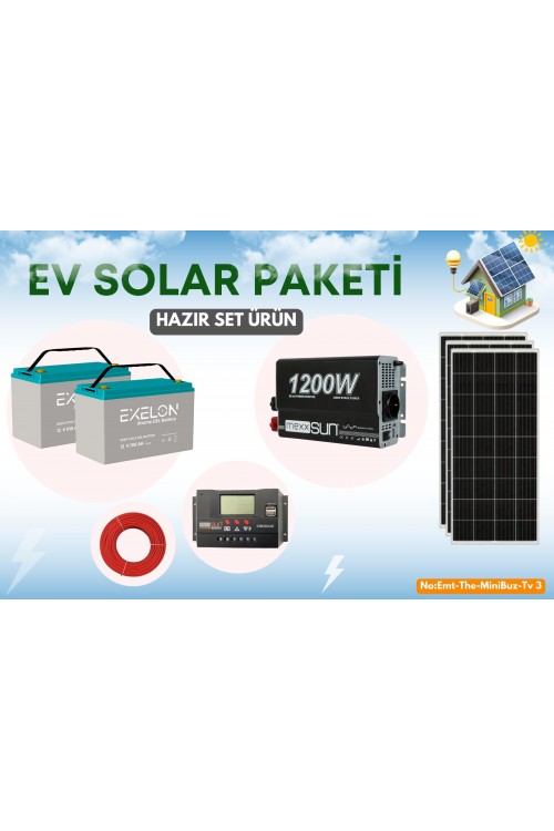 Güneş Enerji Paketi Yaz Kış Kullanım Solar Paket
